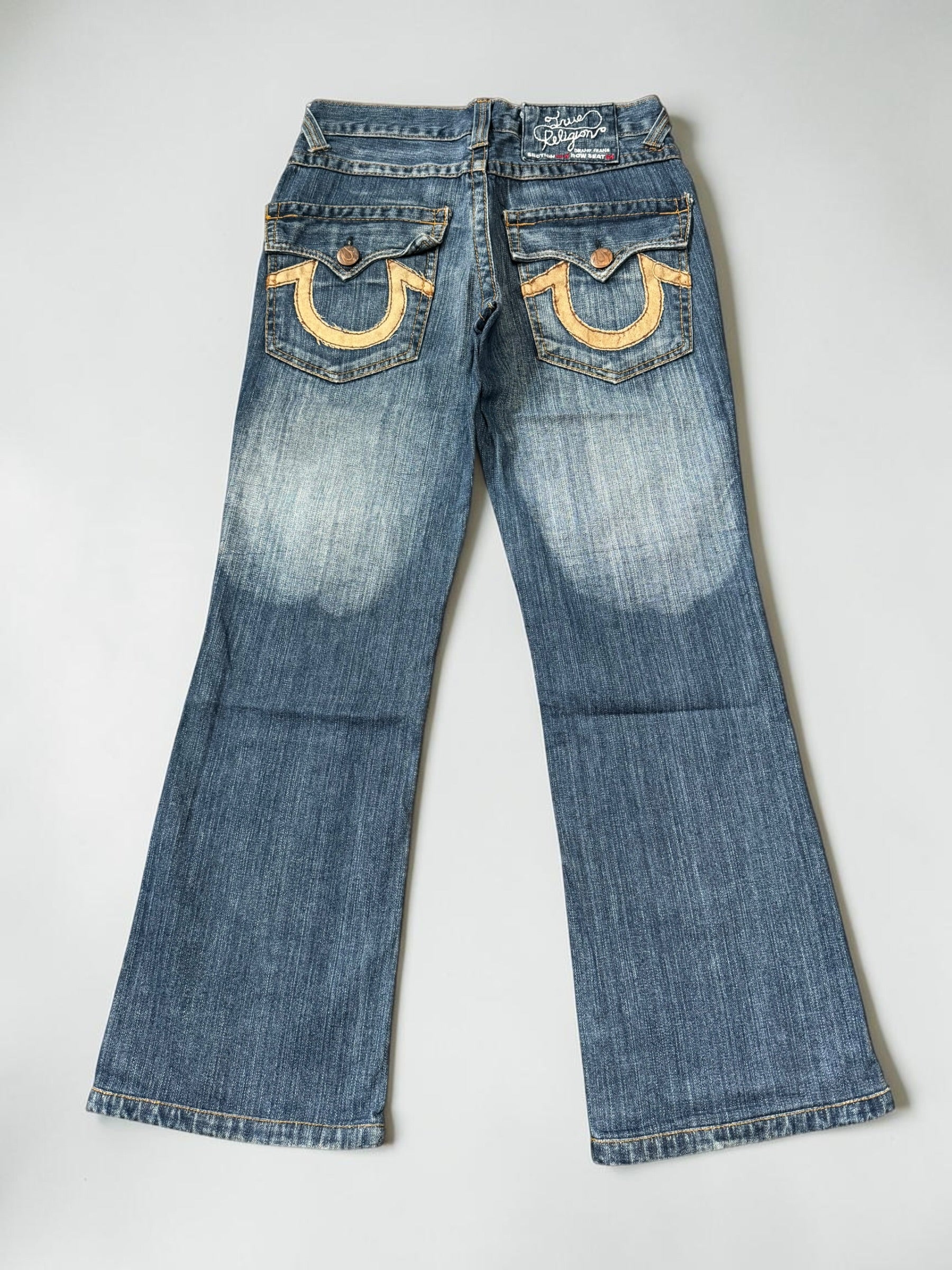 True Religion baggy/straight leg unisex designer jeans(w30)