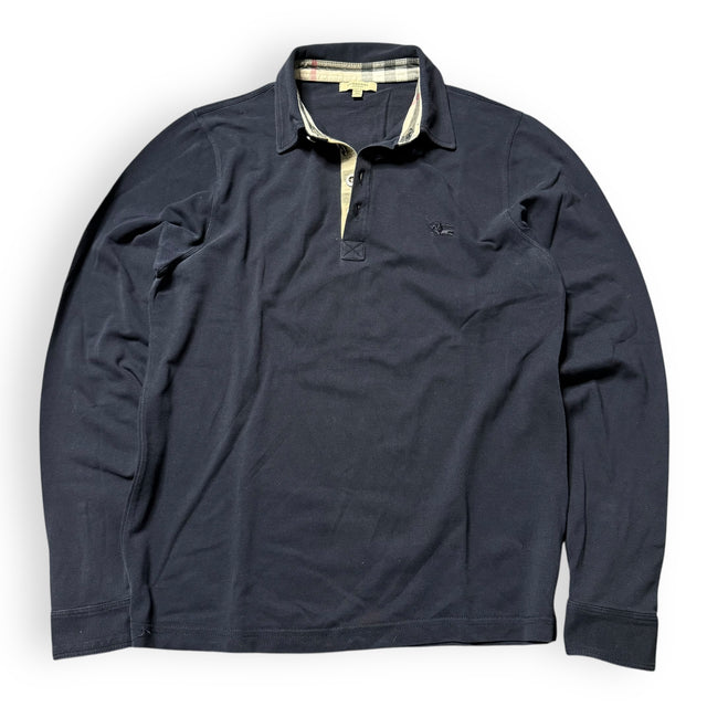 Burberry polo longsleeve navy (L)