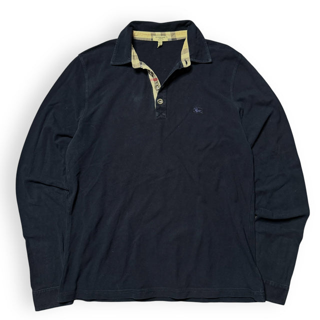 Burberry polo longsleeve navy (L)