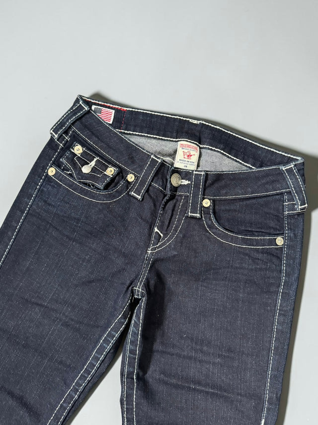 True Religion flared/bootcut low waist women designer jeans(w26)