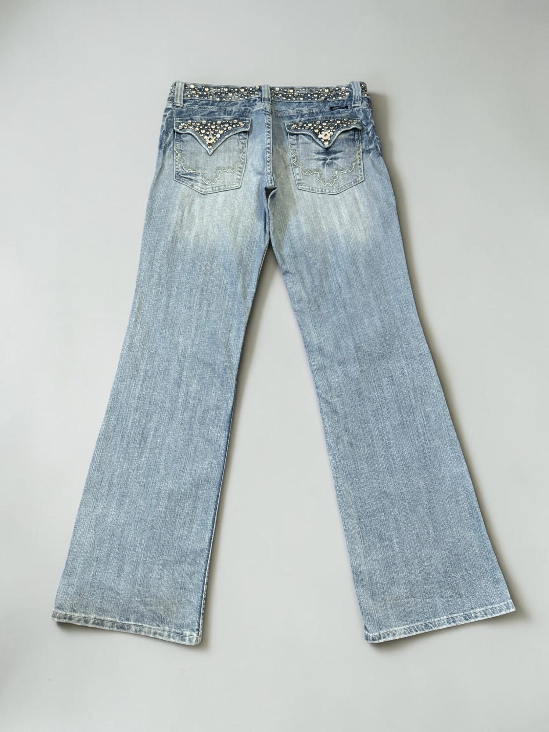 Miss me wide leg bootcut low waist Women Designer Jeans(w32)