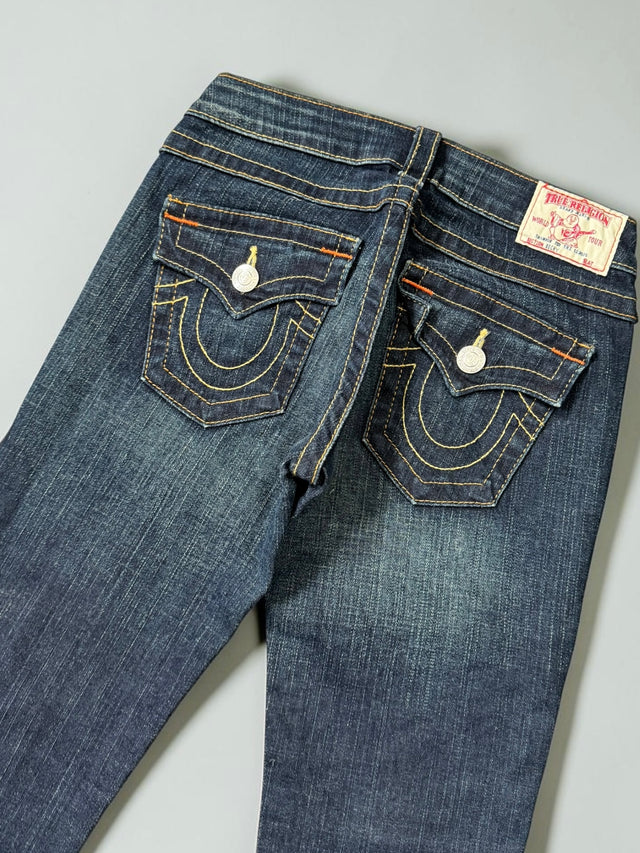 True Religion flared/bootcut low waist women designer jeans(w24)