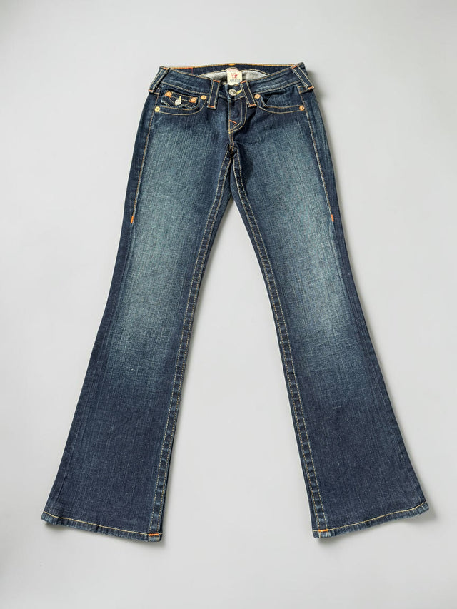 True Religion flared/bootcut low waist women designer jeans(w24)