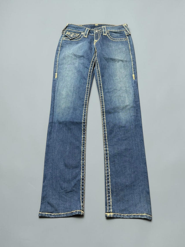 True Religion straight leg low waist women designer jeans(w26)