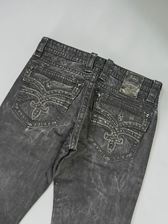 Rock Revival baggy/straight leg unisex designer jeans(w32)