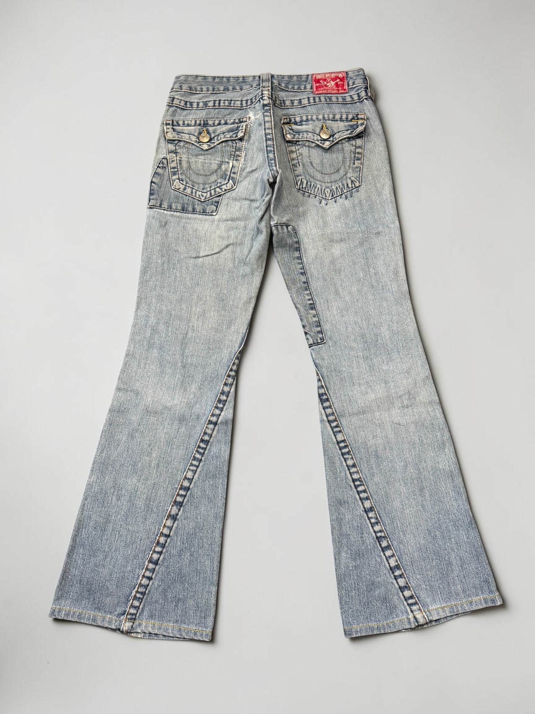 True Religion flared/bootcut low waist women designer jeans(w27)