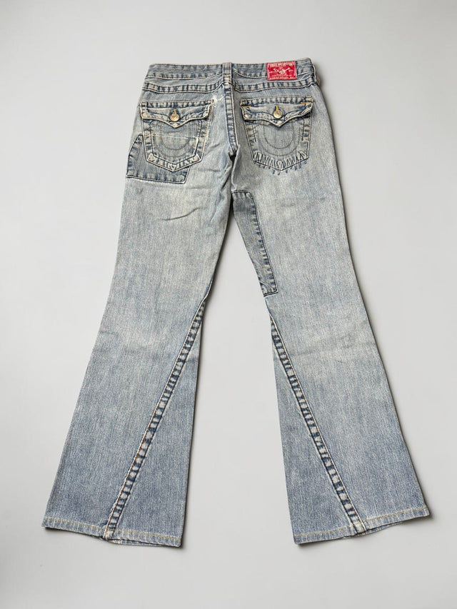 True Religion flared/bootcut low waist women designer jeans(w27)