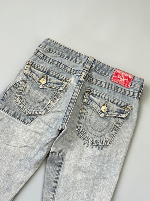 True Religion flared/bootcut low waist women designer jeans(w27)