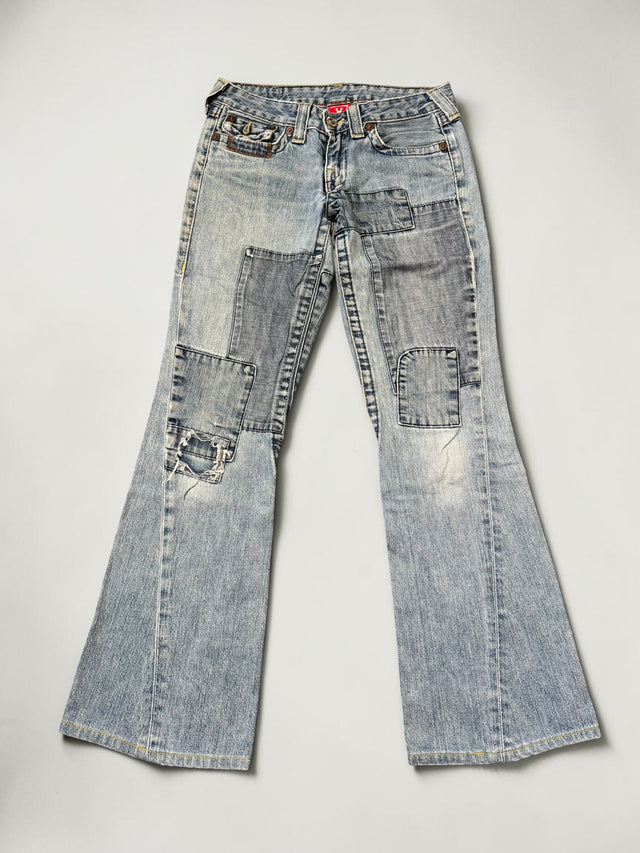 True Religion flared/bootcut low waist women designer jeans(w27)