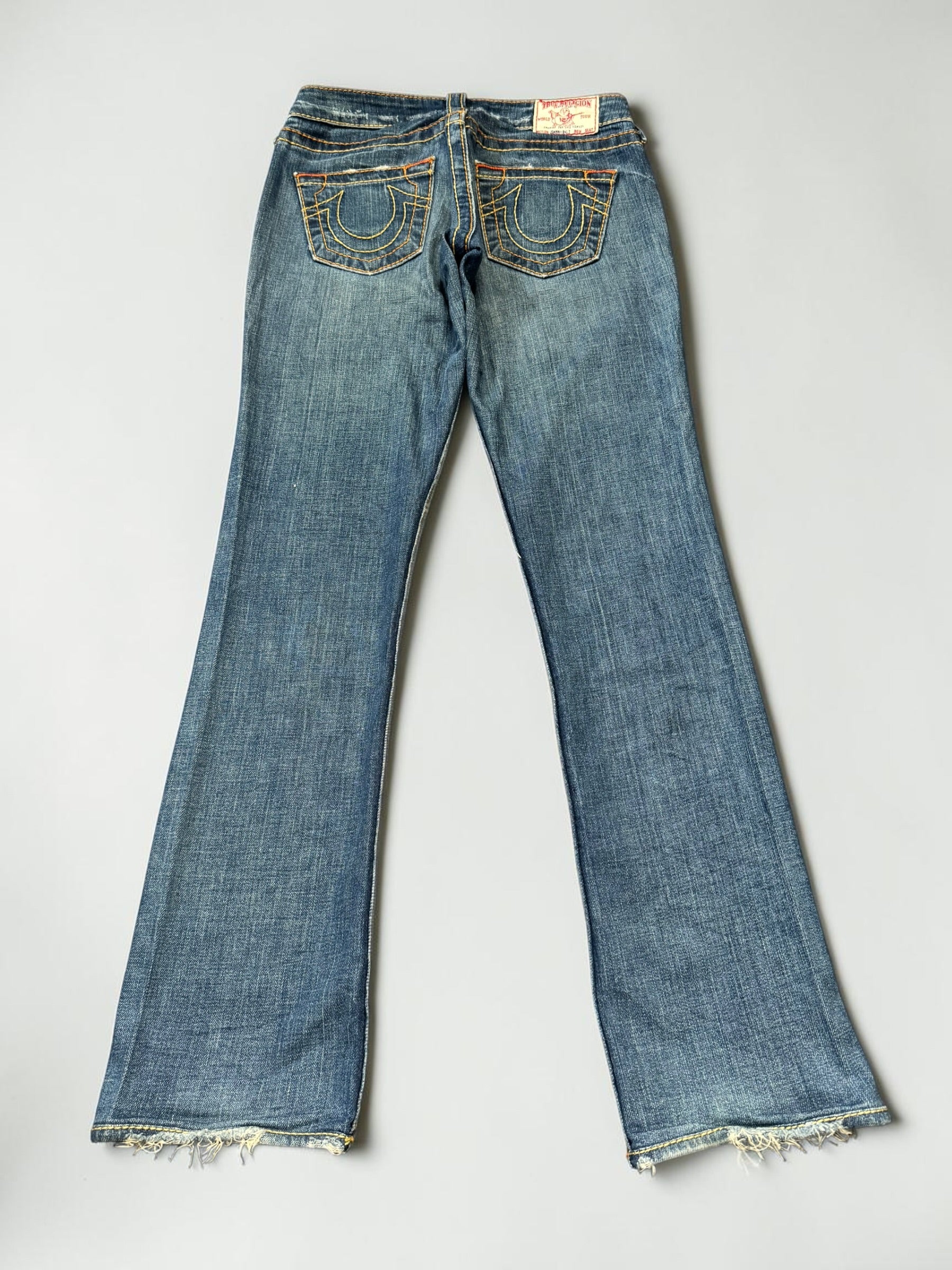 True Religion straight leg low waist women designer jeans(w24)