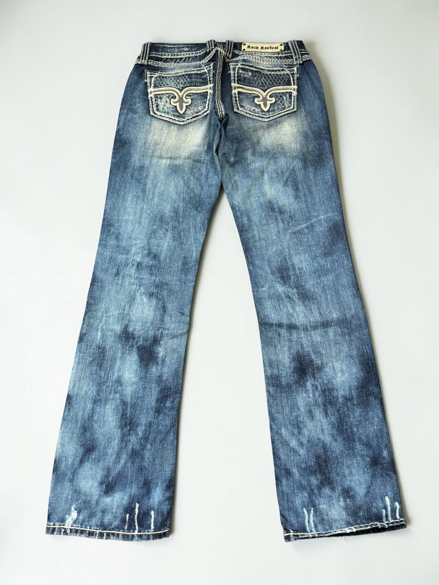 Rock Revival Straight leg unisex designer jeans(w30)