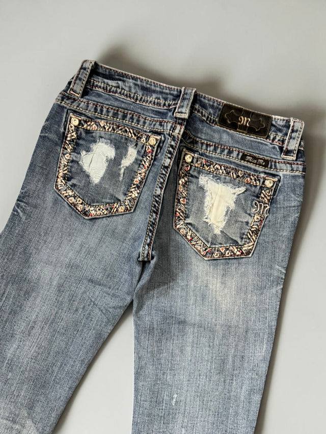 Miss me flared/bootcut low waist women designer jeans(w25)