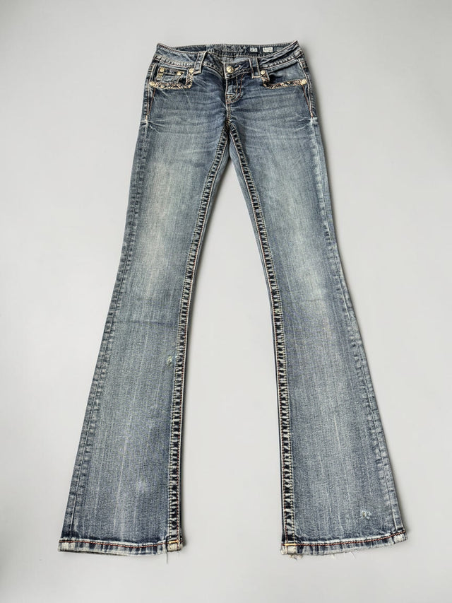 Miss me flared/bootcut low waist women designer jeans(w25)
