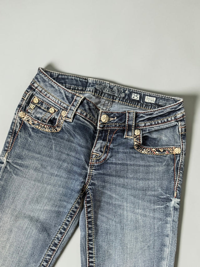 Miss me flared/bootcut low waist women designer jeans(w25)